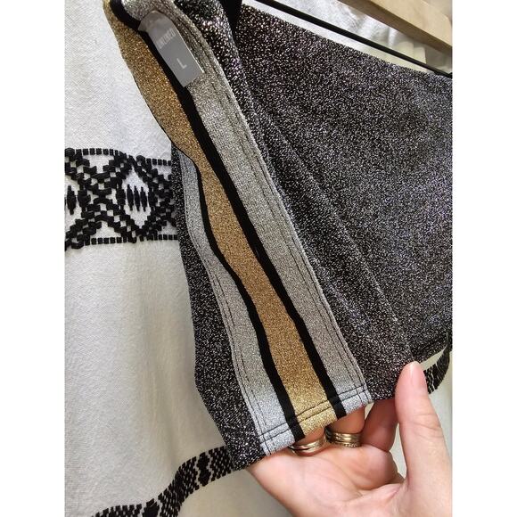 NWT Victoria's Secret PINK glittery sparkle striped unlined bandeau crop top L - Picture 7 of 10